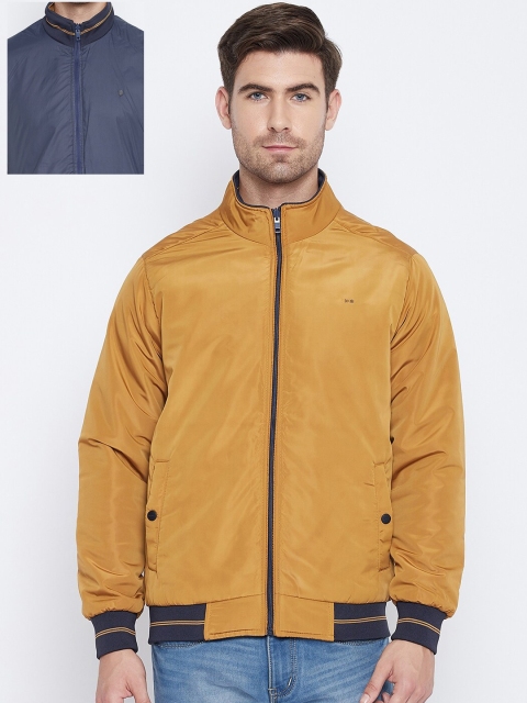 

Okane Men Mustard Yellow Reversible Bomber Jacket