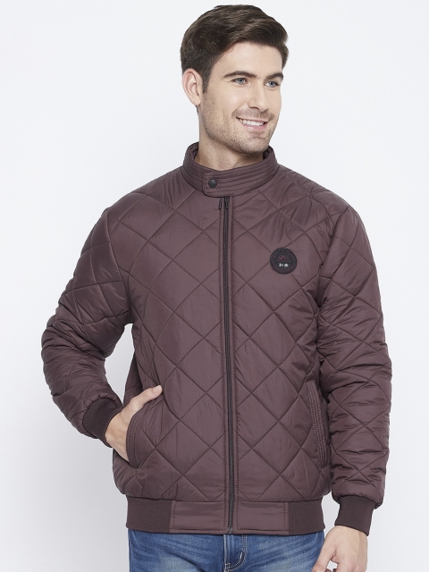 

Okane Men Burgundy Lightweight Quilted Jacket