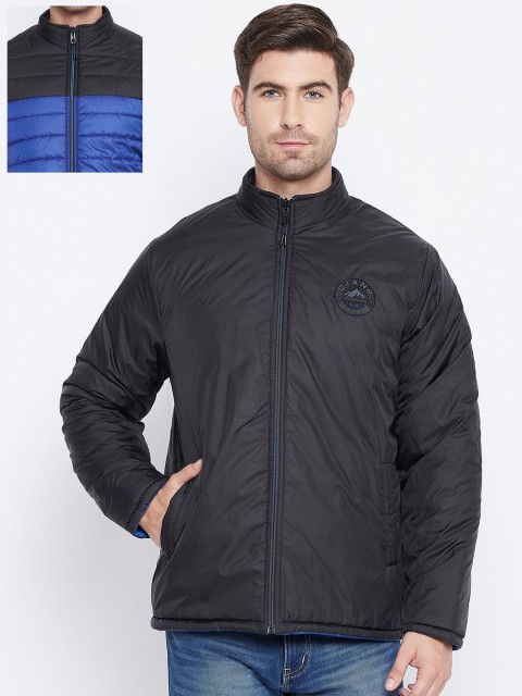 

Okane Men Blue Colourblocked Reversible Padded Jacket