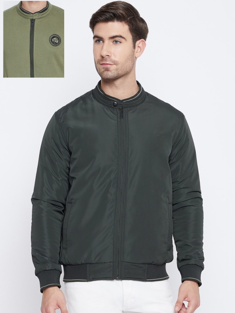 

Okane Men Black Reversible Bomber Jacket