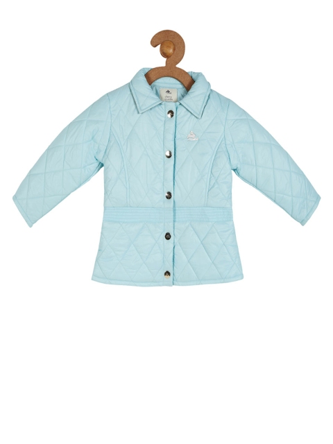 

Cherry Crumble Girls Blue Quilted Jacket