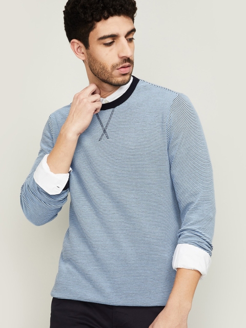

CODE by Lifestyle Men Navy Blue Striped Sweatshirt