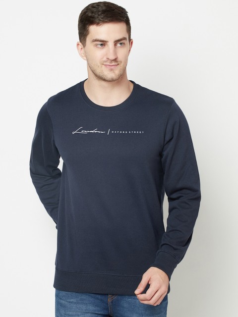

ELEGANCE Men Navy Blue Printed Sweatshirt