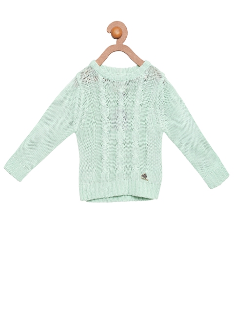 

Cherry Crumble Girls Sea Green Sweater