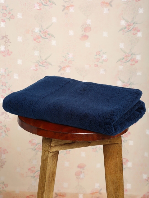 

Creeva Navy Blue Solid 450 GSM Cotton Bath Towel