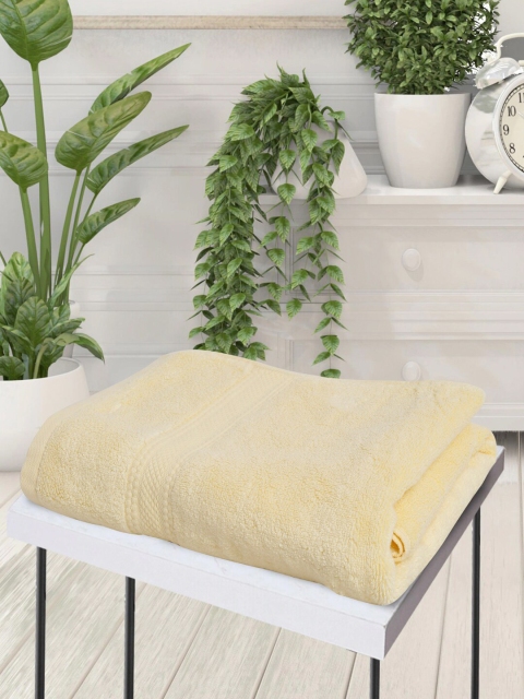 

Creeva Yellow Solid 450 GSM Cotton Bath Towel