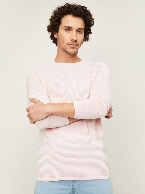 

Bossini Men Pink Cotton Pullover Sweater