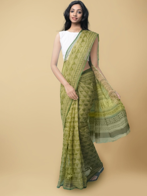 

Unnati Silks Green Pure Cotton Kota Saree