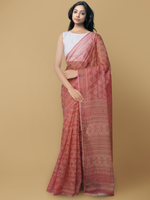 

Unnati Silks Pink Pure Cotton Kota Saree
