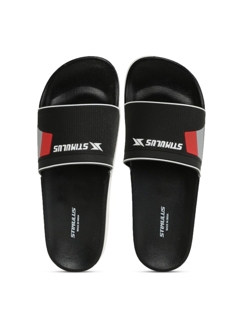 

Paragon Men Black & White Printed Sliders