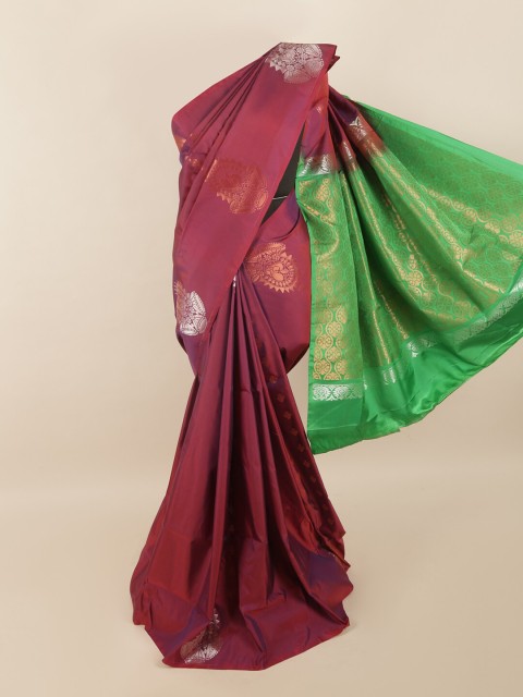 

Pothys Purple & Green Pure Silk Saree
