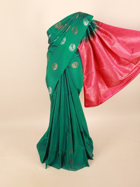 

Pothys Green & Pink Woven Design Zari Pure Silk Saree