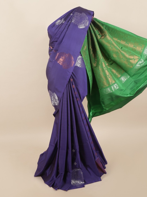 

Pothys Blue & Green Woven Design Zari Pure Silk Saree