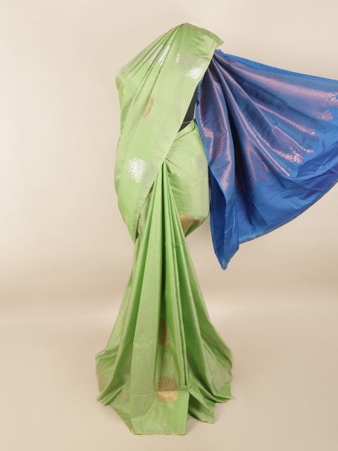 

Pothys Green & Blue Woven Design Zari Pure Silk Saree