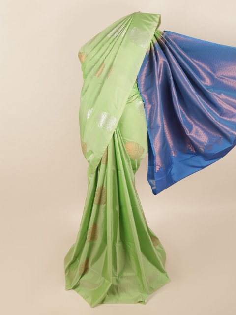 

Pothys Green & Blue Woven Design Zari Pure Silk Saree