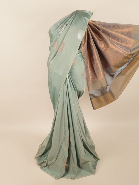 

Pothys Green & Grey Woven Design Zari Pure Silk Saree