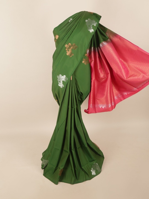 

Pothys Green & Pink Woven Design Zari Pure Silk Saree