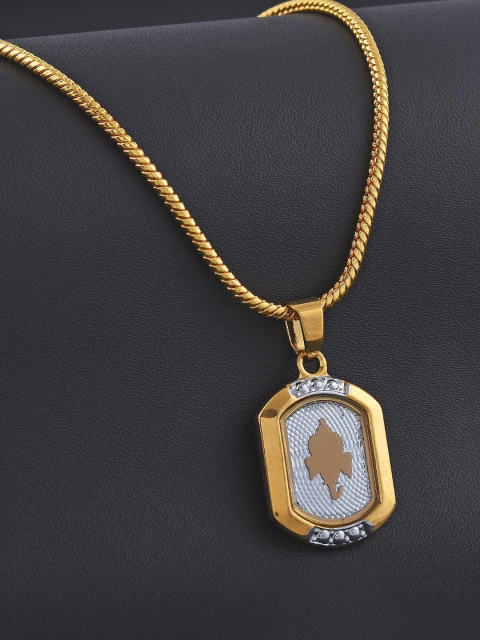 

Tistabene Men Gold-Plated Ganpati Pendant With Chain