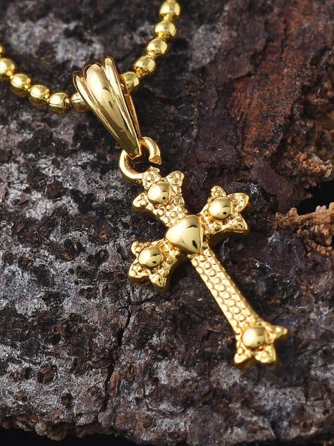 

Tistabene Gold-Plated Christian Cross Pendant With Chain