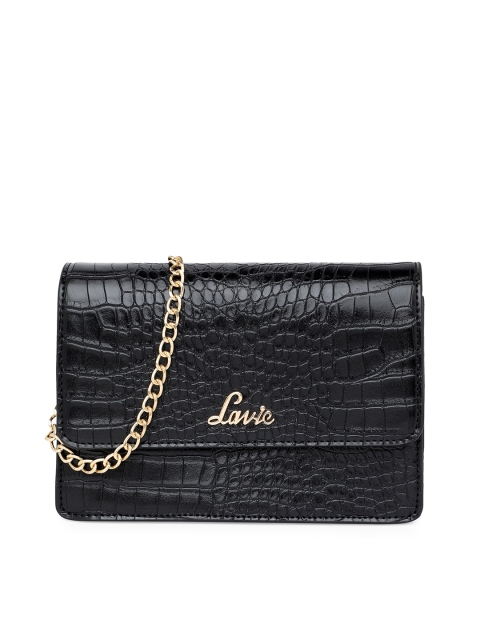 

Lavie Black Animal Textured KROMA Structured Sling Bag