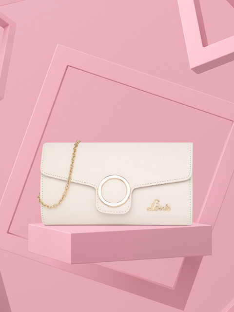 

Lavie Beige Solid CLOVIA Structured Sling Bag