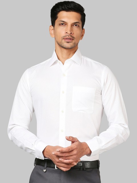 

Raymond Men White Opaque Cotton Formal Shirt