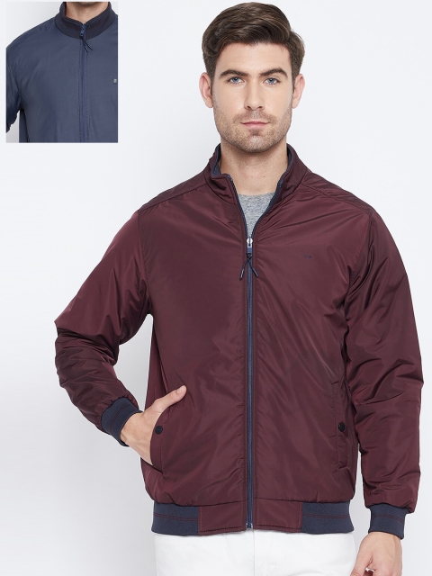 

Okane Men Burgundy Reversible Bomber Jacket