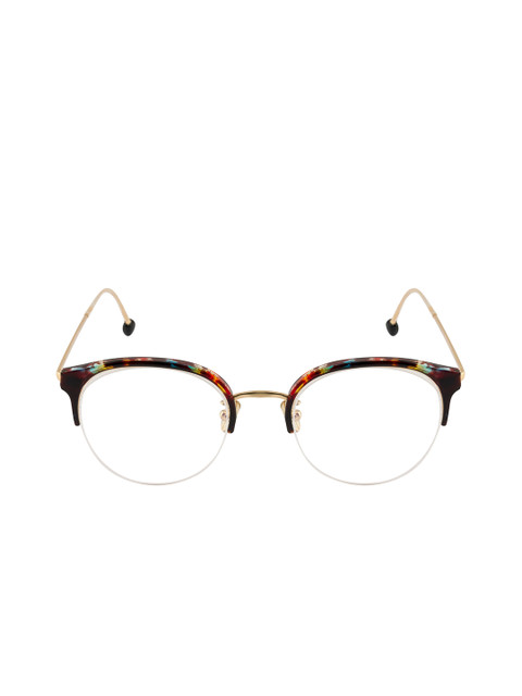 

Ted Smith Women Maroon & Gold-Toned Half Rim Round Frames TSL-TR-9180_C2