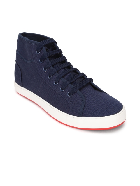 

Peter England Men Blue Textured Sneakers