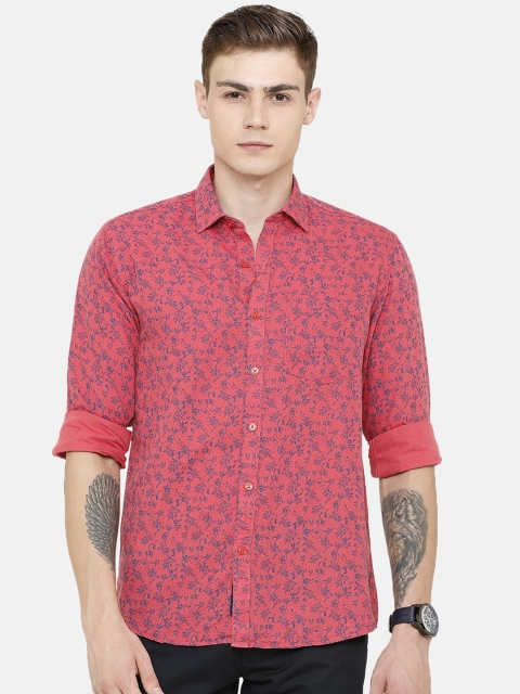 

CAVALLO by Linen Club Men Red Floral Opaque Printed Casual Shirt
