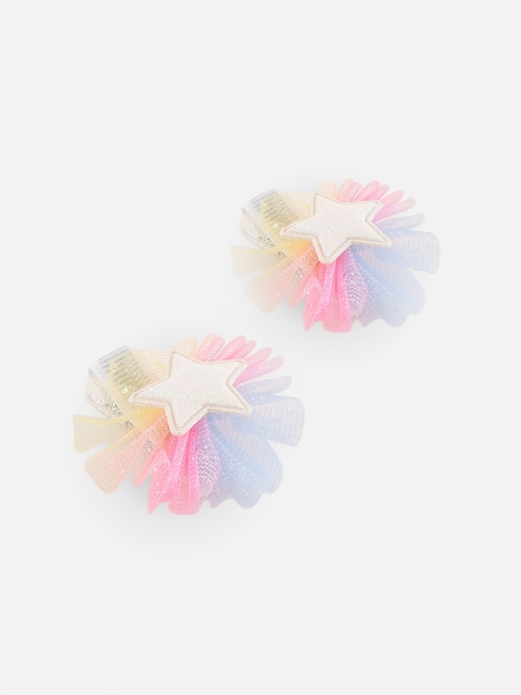 

Toniq Kids Girls Pink & Grey Set of 2 Alligator Hair Clip