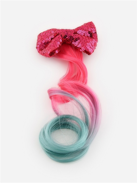 

Toniq Kids Girls Red & Green Alligator Hair Clip with Ombre Hair Extension