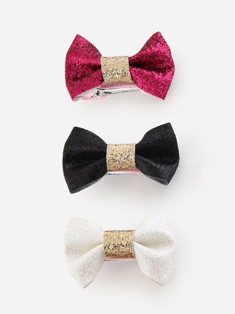 

Toniq Kids Girls Set of 3 Blue & Pink Glitter Bow Alligator Hair Clip