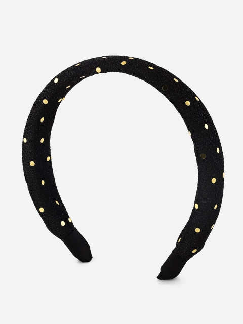

Toniq Kids Girls Black & Yellow Sequin dots Hairband