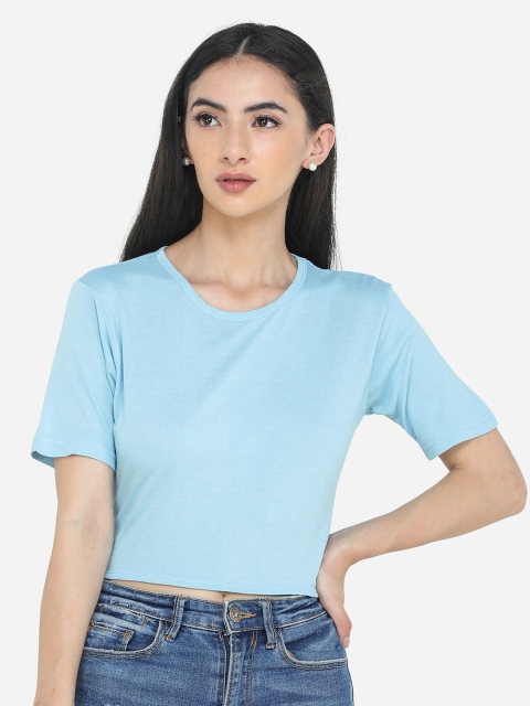 

DECHEN Blue Regular Crop Top