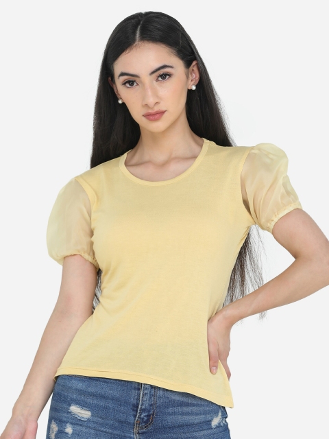 

DECHEN Yellow Regular Top