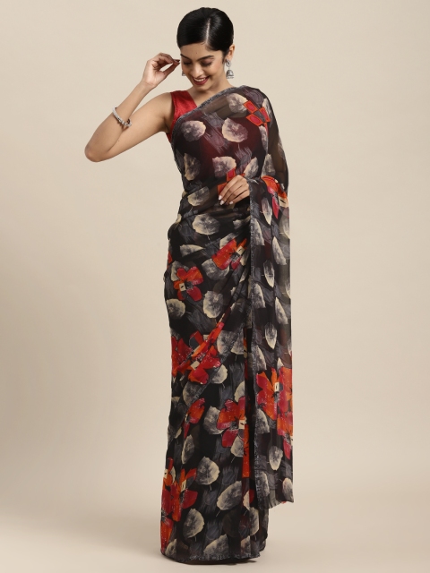 

Rajesh Silk Mills Beige & Red Floral Silk Cotton Saree