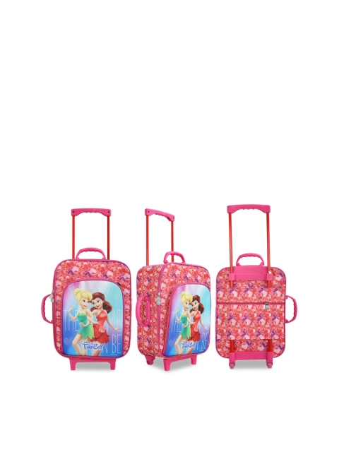 

Disney Girls Tinkerbell Printed Trolley Cabin Bag, Pink