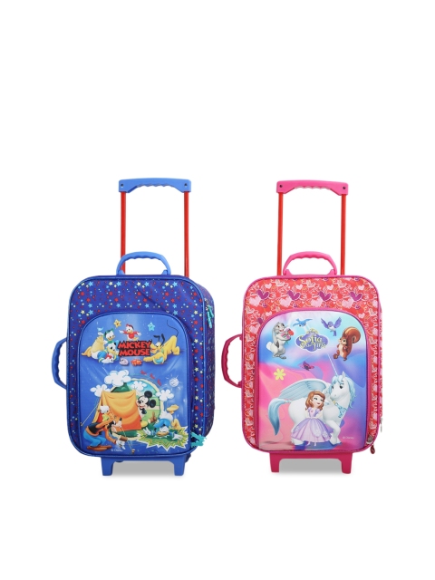 

Disney Kids Mickey Mouse and Sofiya Pink Trolley Cabin Bag Pack of 2
