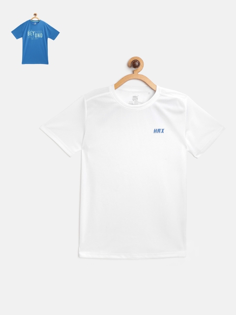 

HRX by Hrithik Roshan Boys Set of 2 Printed Tshirts, Blue