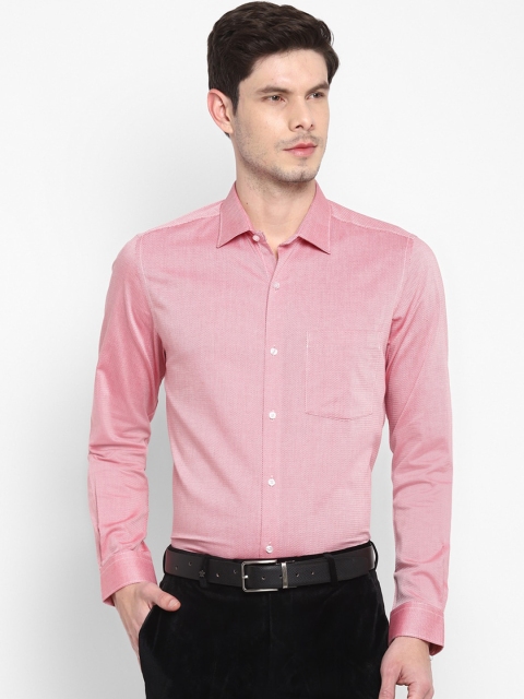 

Turtle Men Red Slim Fit Opaque Cotton Formal Shirt