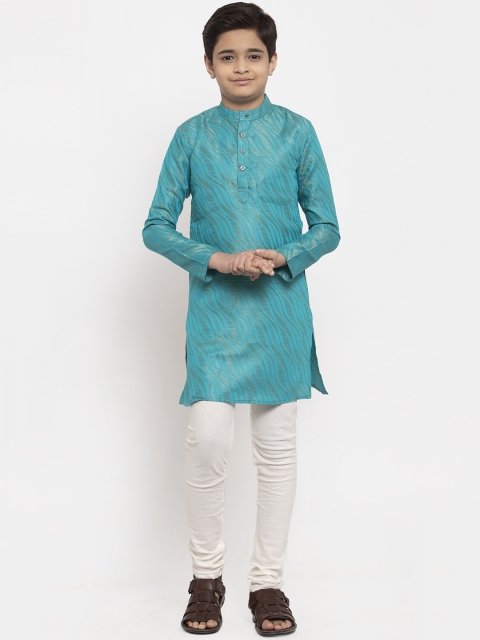 

NEUDIS Boys Blue Regular Kurta with Churidar