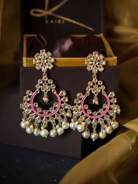

Bellofox Pink Contemporary Chandbalis Earrings