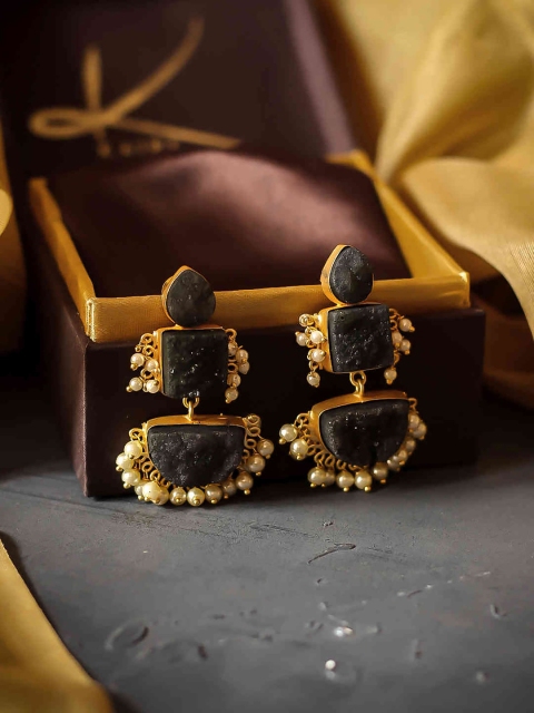 

Bellofox Black Contemporary Drop Earrings