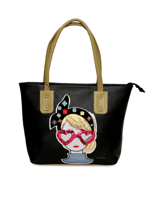 

Pink Potato Black Embellished Shopper Shoulder Bag