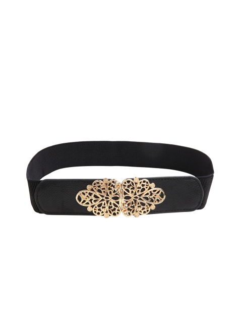 

CRUSSET Women Black Textured Belt with Embellished Closure