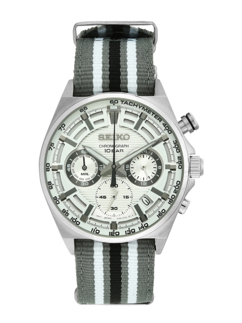 

SEIKO Men White Dial & Multicoloured Regular Straps Analogue Watch SSB401P1