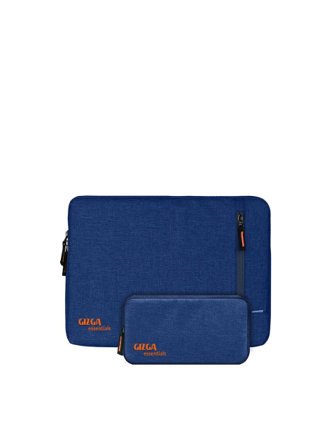 

Gizga Essentials Unisex Blue Laptop Sleeve with Pouch