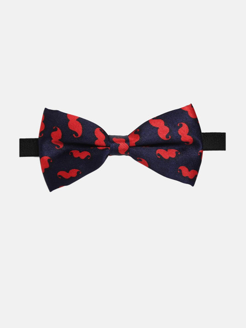 

NEO NATIVES Boys Navy Blue & Red Printed Bow Tie