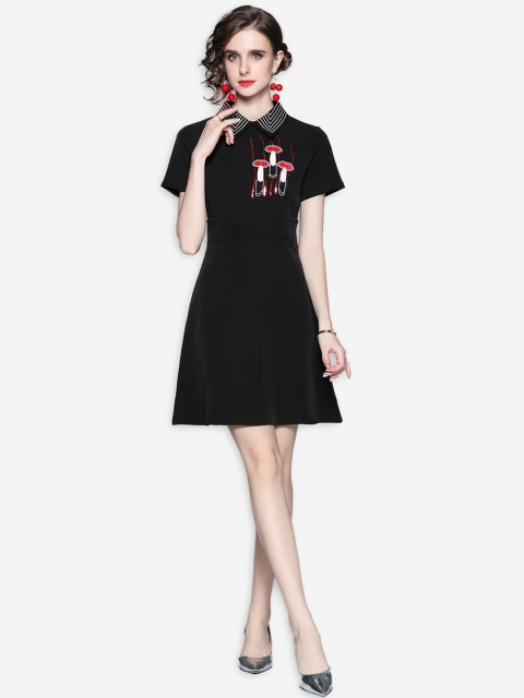 

JC Collection Black T-shirt Mini Dress